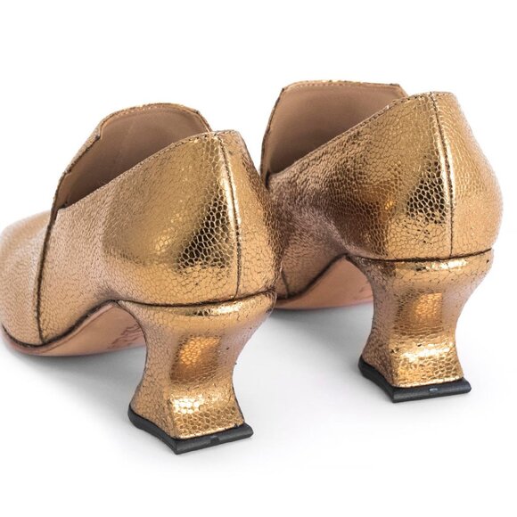 Fluevog, Super Fine Cardinal, Gold size 9 - Picture 5 of 12